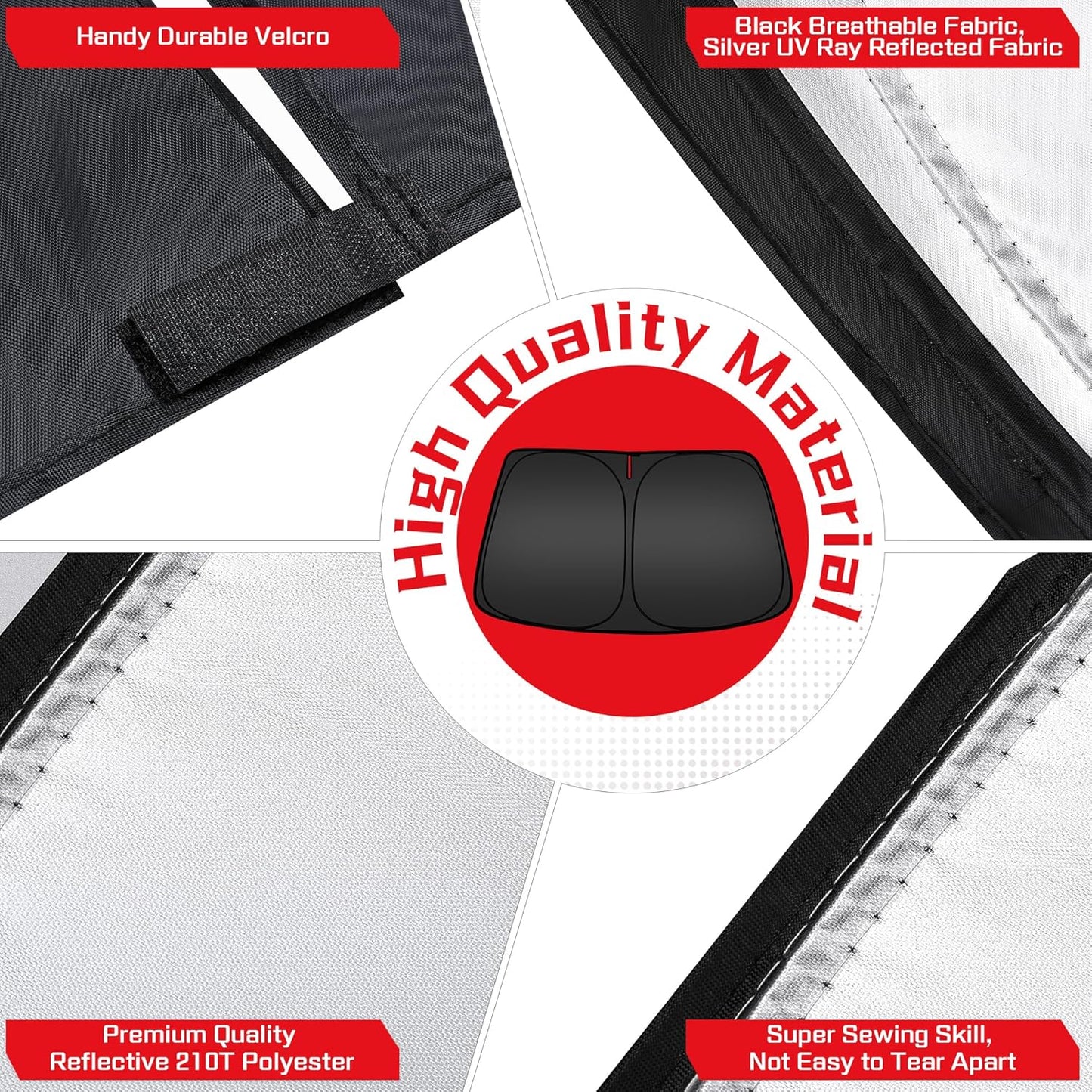 ARISMOTOR Windshield Sun Shade for Ford F-150 F150 2021-2025, Custom Fit Foldable Front Window Sunshade Sun Visor Protector, Block UV Rays Keep Your Car Cooler