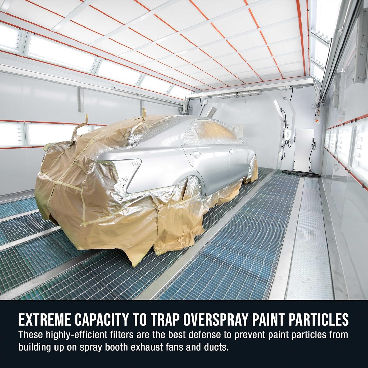Master Elite Premium Paint Spray Booth Exhaust Filter Roll, 30" x 100' - 18 Gram Heavy-Duty Fiberglass Paint Arrestor - Captures Traps Overspray Paint Particles in Auto Car Autobody Refinish Booths